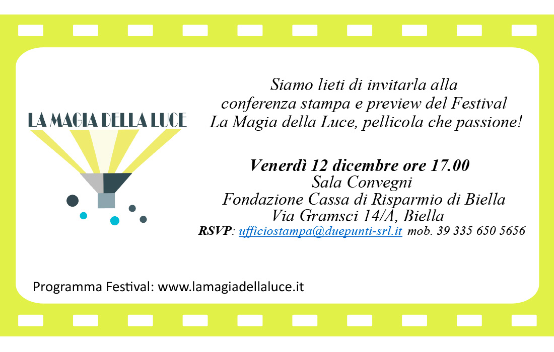 Festival “La Magia della Luce, pellicola che passione!”